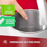 MPM MCZ-120 czajnik elektryczny 1,5 l z podwójną ścianką, regulacja temperatury 40-100°C, wewnętrzny pojemnik ze stali nierdzewnej, 2200 W, cicha praca, szybkie nagrzewanie, przyciski Smart Touch