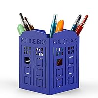 Portapenne Esagonale AhfuLife - Creativo, Multifunzione, Per Scrivania, Ufficio O Trucco, Blu Lago