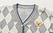 Seuyae Boys Button Down Cardigan for Toddler Boy V Neck Sweater Argyle Gray 4T
