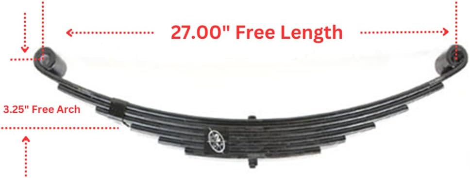 SOUTHWEST WHEEL 6 Leaf 27" 3,000 lbs Double Eye Trailer Leaf Spring