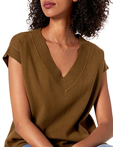 The Drop Women's Zhen Knitted Vest, Military Olive, M #TOP2