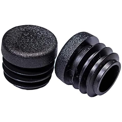 OGC (10 Pack) - 7/8 Inch OD Round Black for Plastic Plug by Cap Cover Tube Durable Chair Glide Insert Finishing Plugs Cover