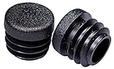 OGC (10 Pack) - 3/4 Inch OD Round Black for Plastic Plug by Cap Cover Tube Durable Chair Glide Inser