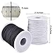 Stretchy String for Bracelets, 4 Rolls 1 mm Sturdy Elastic String Elastic Cord for Jewelry Making, Necklaces, Beading (2 Black+ 2 White)