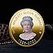 2 Pieces United Kingdom Elizabeth Alexandra Mary Windsor Commemorative Coin Statue Queen Elizabeth II Collector's Coin Souvenir Metal Coins