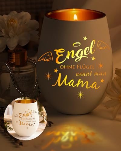 Windlicht mit Gravur Mama Geschenk, Teelichthalter Weihnachten Geschenke...