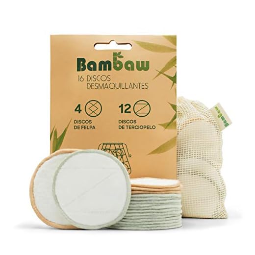 Discos Desmaquillantes | 16 Discos Desmaquillantes Reutilizables | Con Bolsa de Lavado | Hechos en Fibra de Bambú | Desmaquillante Facial | Lavables | Aptos Para Todo Tipo de Pieles | Bambaw