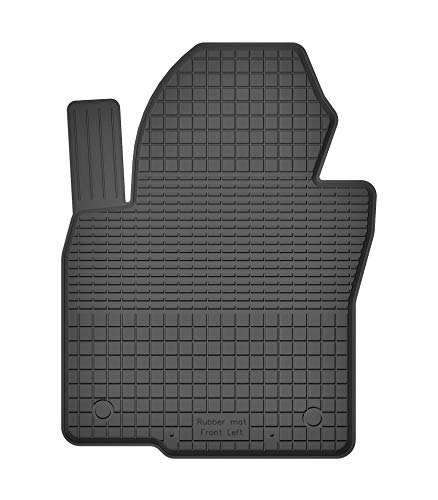 Motohobby Alfombrilla de goma delantera izquierda con borde alto de 15 mm para Seat Altea/Leon II/Toledo III/Skoda Octavia II/VW Golf V/Scirocco III/Jetta V - Ajuste perfecto Cover