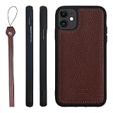 HANATORA for iPhone 11 ケース 本革 日本製 耐衝撃 スマホケース スマホ ストラップ 付き シュリンクカーフレザー ギフト マグネットなし ワイン SPGJP-11-Wine