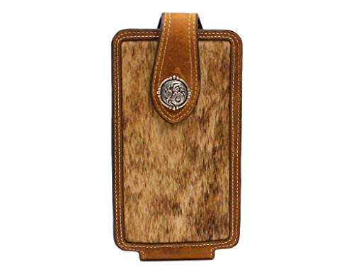 Nocona Handyhüllenhalter mit Kalbhaarmitte, Mittelbraun Cover