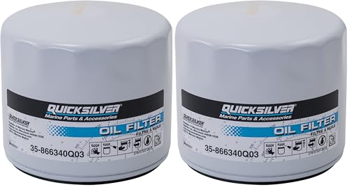 Quicksilver by Mercury Marine 866340Q03 Oil Filter, MerCruiser Sterndrive and Inboard Engines (Pack of 2)