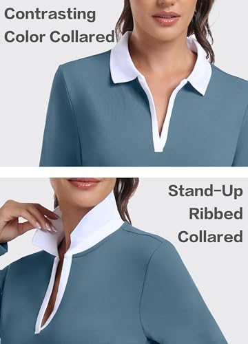 Image of Hiverlay Golf Dresses for Women with Shorts and Pockets, V-Neck Short Sleeve Tennis Dress, Workout Athletic Dresses