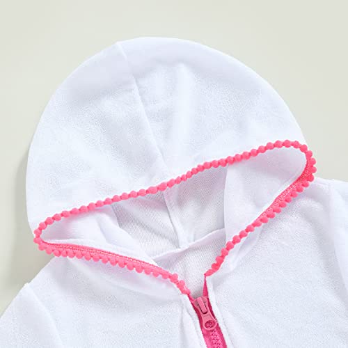 CIYCUIT Toddler Girls Swim Cover Up with Hood and Zipper2