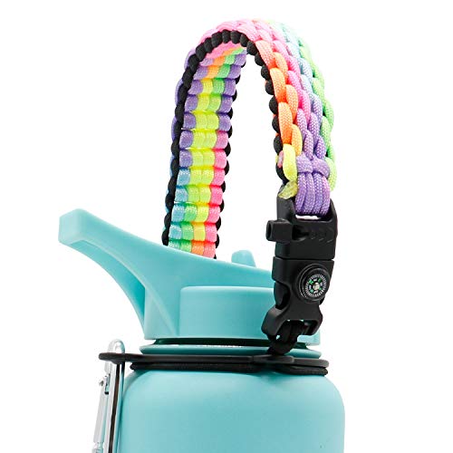 Slo Life Paracord Handle for Wide Mouth Sports Water Bottle Hydro Flask