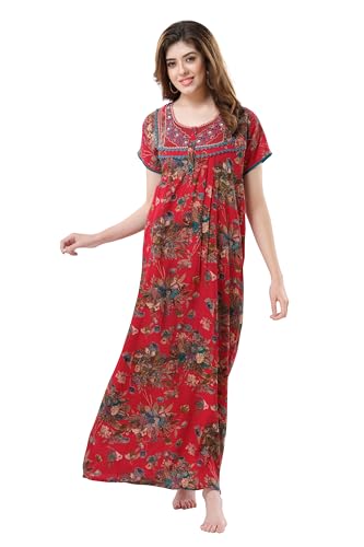 Image of Soulemo Women Premium Rayon Printed Nighty 1794