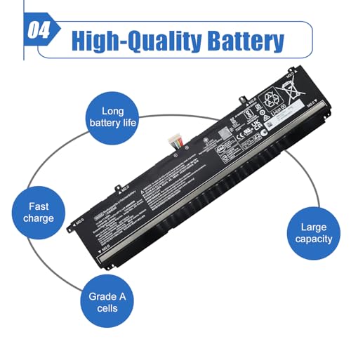 Image of 83Wh WK06XL Laptop Battery Replacement for HP Omen 16-b0xxx 16-b0000TX 16-B0047TX 16-C0xxx 16-C0167AX Omen 7 Plus 17-ck0xxx 17-CK0007NV 17T-CK100 Series M41711-005 M41640-AC1 M41640-CD1 11.58V