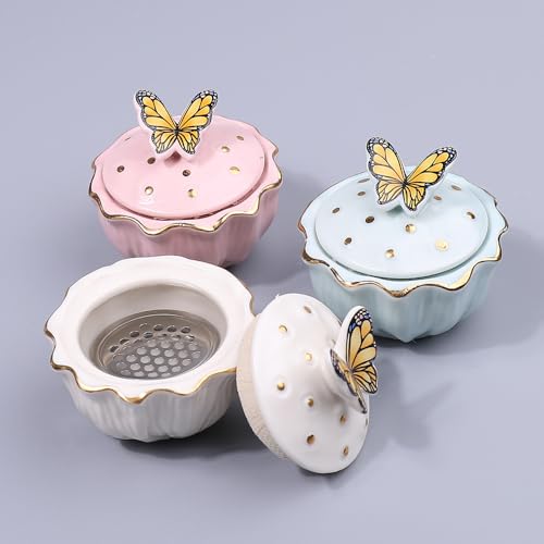 Recipiente de cerámica para polvo de uñas con tapa miniatura 6