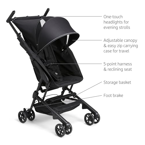 Munchkin® Night Owl™ Lightweight Travel Stroller with Wheel Lights, Ultra Compact Baby Stroller for Everyday Travel and Easy Storage, Essential Gear for Babies & Toddlers, Black - image 8