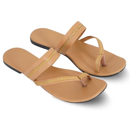 Image of Women's Slippers | Comfortable Flat Chappals for Women with Bow Detail | Stylish Casual Chappals, Trendy Summer Sandals, Comfortable Footwear for Daily Use