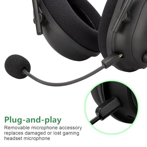 Image of V2 Pro Detachable Boom Microphone Accessories Compatible with Razer BlackShark V2, V2 Pro, V2 SE Gaming Headphone, 3.5mm Audio MIC Work on PS5, PS4, Nintendo Switch and Lite, Xbox Series X & S, PC