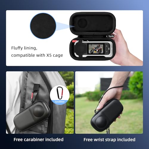 Image of Insta 360 X5 Utility Cage /Carrying Case (Frame + Lens Cap) Lens Guard /2 Pack Screen Protector Accessories Kit, Tempered Film Glass Metal Cover Portable Bag for Insta360 X5 Protective Bundle