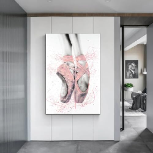 Affiche d'art de ballet peinture sur toile abstraite 30x50 cm avec cadre