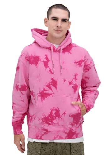 Sweat à capuche Ethika en coton premium rose à motif artistique