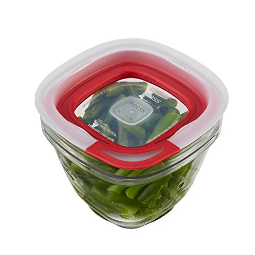 Rubbermaid Easy Find Lids Glass Food Storage and Meal Prep Containers, Set of 4 (8 Pieces Total), Racer Red - Thumbnail 5