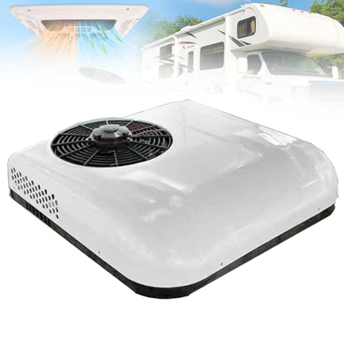Aire Acondicionado para Coche, Caravana, camión, Techo Dividido con Control Remoto. Compatible con caravanas, Furgonetas, semirremolques, grúas, excavadoras y vehículos agrícolas.