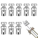 KAHZOR 8 Stück Gaszug Universal, Gaszugklemme, Drahtseil-befestigungsschnalle, Universelle Kabelschlusskappen für Fahrrad, Motorrad, Rasenmäher, Go-Kart und Traktor, 2.5mm Max