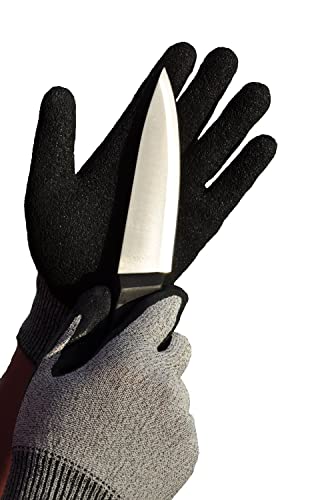 G & F 22600 Xl Cut Resistant With Anti-Slip Silicone Blocks, Protective Gloves Scrapes, In Kitchen, Wood Carving Carpentry Food Grade 1 Pair, X-Large,Grey #TOP6