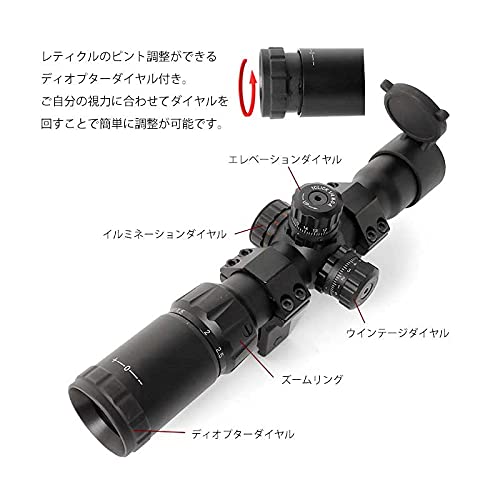 Amazon | ANS Optical 1.5-4×30 CQB ミルドットイルミネーテッド