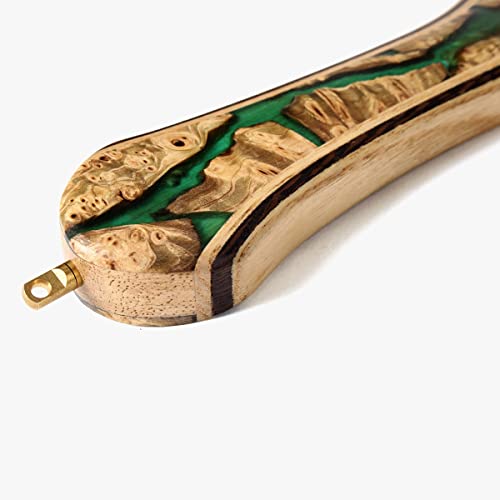 雅木鐸 木製 クランク & ストレート ハンドル フライ フィッシングネット 渓流 トラウト ランディングネット 3.5kgネオジウム磁石 (クランクハンドル) 8枚目