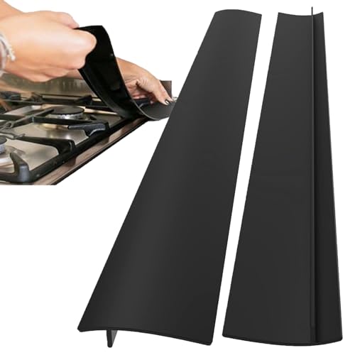 Confezione da 2 pezzi di riempitivi per il bancone della cucina, copertura per fessure del forno, strisce resistenti al calore, copertura in silicone, anti-macchia, per piano di lavoro della cucina,