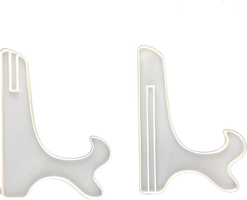 2PCS Display Stand Resin Molds, 8X5.82 inch Large Plate Holder Silicone Mold for Epoxy Casting,Picture Frame Epoxy Resin Molds for Photo Display, Artworks Display Holder,Resin Painting