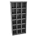 Cubbie Cabinet, Med Gray, 13-1/2Indx78Inh