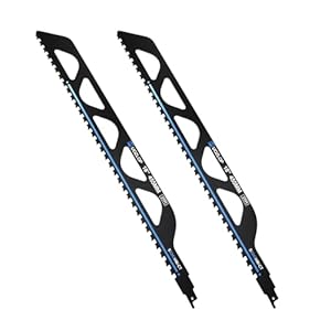 MUOZLOP 455mm Säbelsägeblätter Stein，2 Stück säbelsägeblätter hartmetall ，steinsäge，Sägeblätter Säbelsäge für Porenbeton, Metall，Ziegel，Beton (2, 455mm)