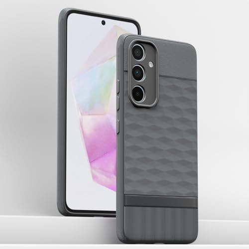 Image of Outlouders Back Cover for Samsung Galaxy A35 5G | Full Camera Protection | TPU Soft Flexible Shockproof Bumper Case (Grey)