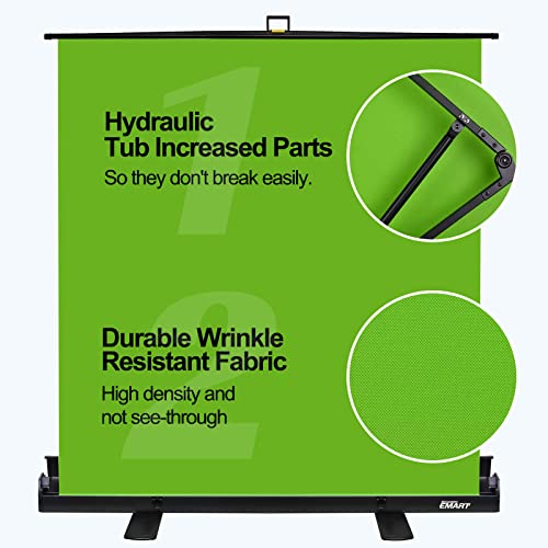 Image of EMART Green Screen, 58x74in Collapsible Chroma Key Panel for Backdrop