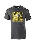 Rights Don't End Where Feelings Begin 2nd Amendment T-Shirt-Dark Heather-xl