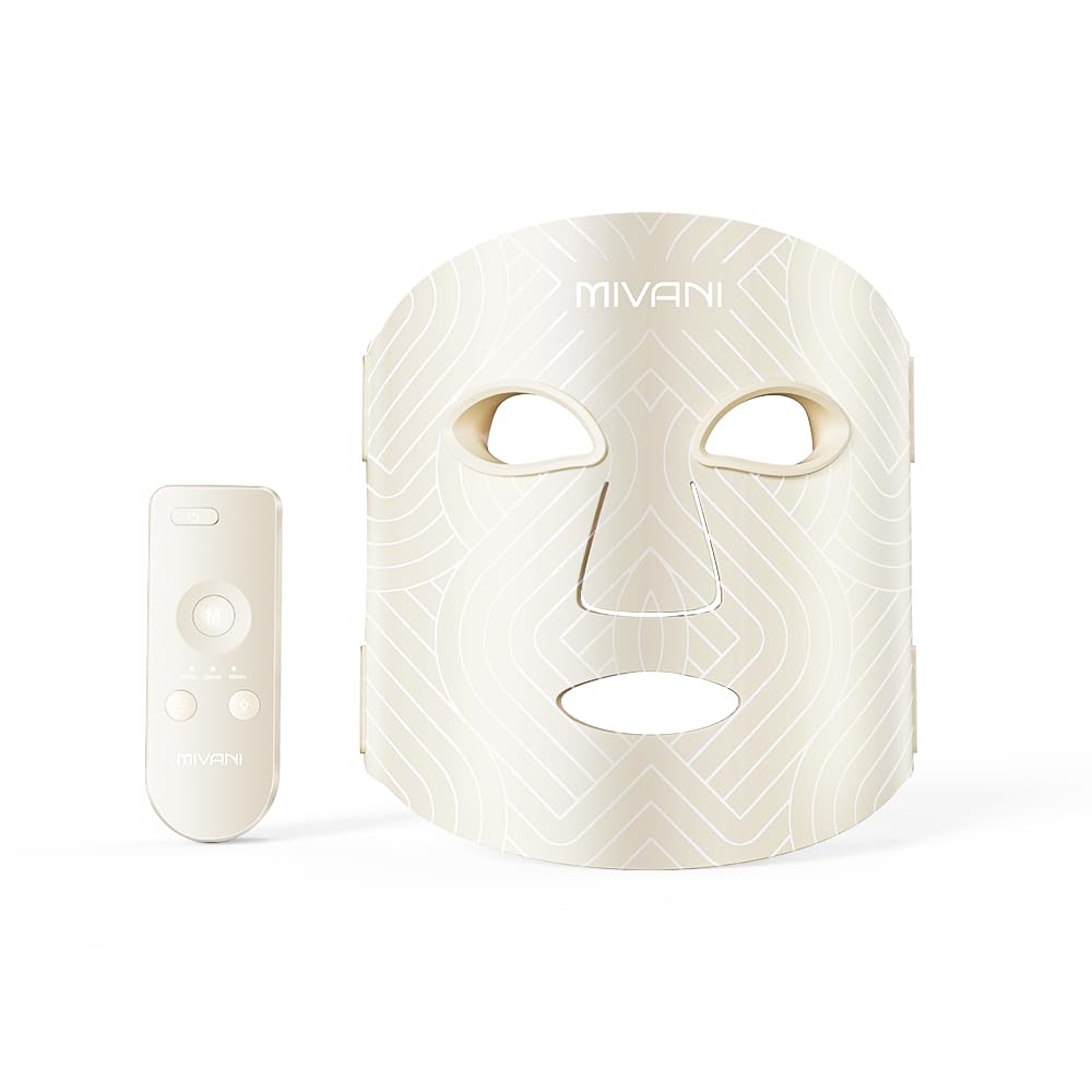 Red Light Therapy Mask 7 Colors 8 Modes LED Face Mask with 850nm Infrared Light Therapy 368 LEDs
