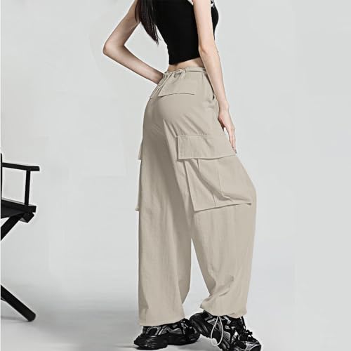 Akklian Teen Girls Cargo Pants Baggy Y2K Wide Leg Combat Military Trousers Outdoor Joggers Pants Streetwear Multi Pockets2