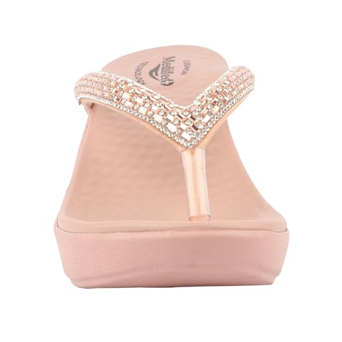 Image of Medifeet Slip-On Wedges Sandals II Rhinestones and Crystals Sandals II Cushion Fashion Sandals For Women's