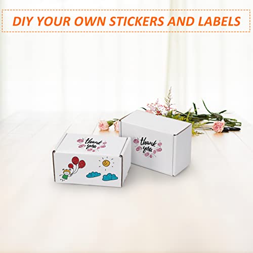 image for HORLIMER 6x4x3 inches Shipping Boxes Set of 25, White Corrugated Cardb