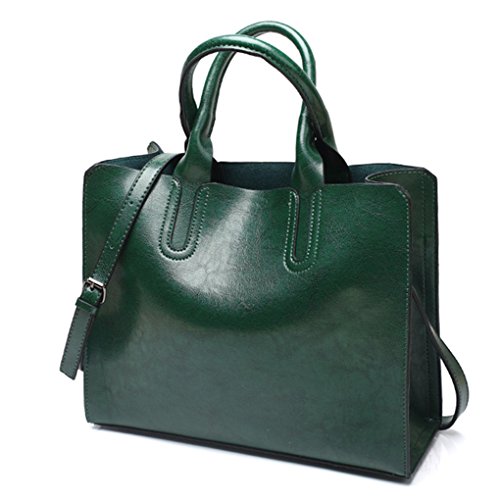 censhaorme Huile de cire Texture PU cuir femmes seule épaule Sac à main Lady grande capacité Filles Sacs de Crossbody