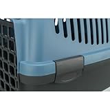 TRIXIE Transportbox Capri 1, XS: 32 × 31 × 48 cm - Tragegriff - Kunststoff - dunkelgrau/pastellblau - 39812
