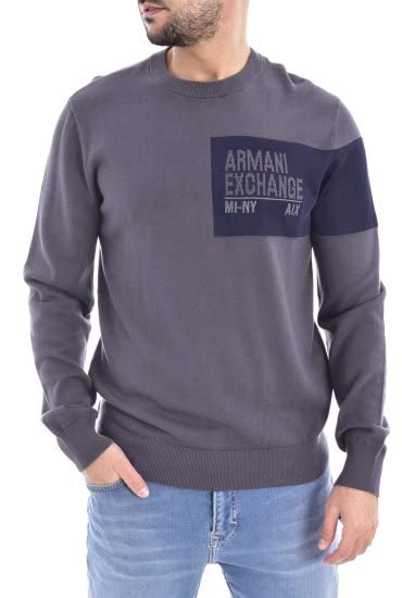 Armani Exchange Men's Side Sleeve Contrast Logo Sweater3