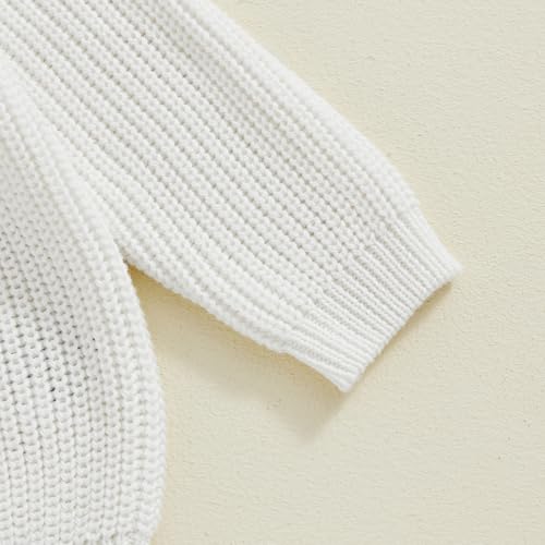 Image of Afunbaby Baby Girl Boy Knit Sweater Blouse Pullover Sweatshirt Warm Crewneck Long Sleeve Tops for Infant Toddler