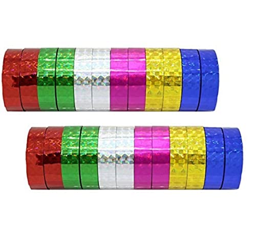 Cinta de 12 mm prismática que evita el desgaste en hula hoops y manualidades de colegio