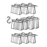 20 pcs(10 Bags+10 Hooks)Clear Purse Storage Organizer,Handbag Storage Organizer,Dust Bags for...